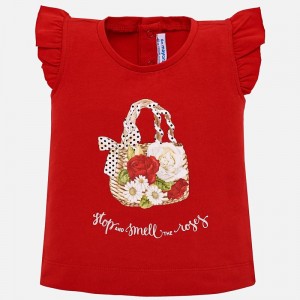 Tricou fara maneca desen bebe fetita Mayoral 1016PV19ROSU